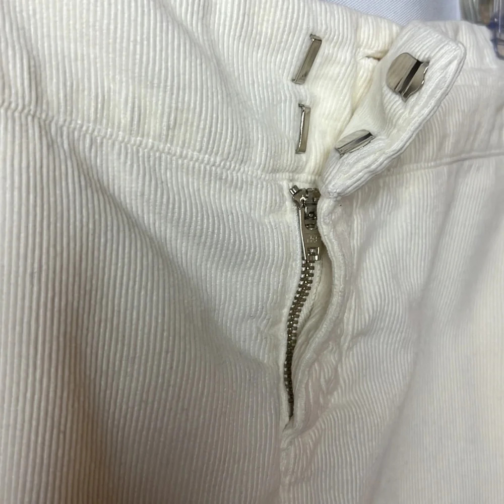 Juicy Couture Jeans Cream Corduroy Skort Skirt Shorts Size Small - Picture 4 of 6